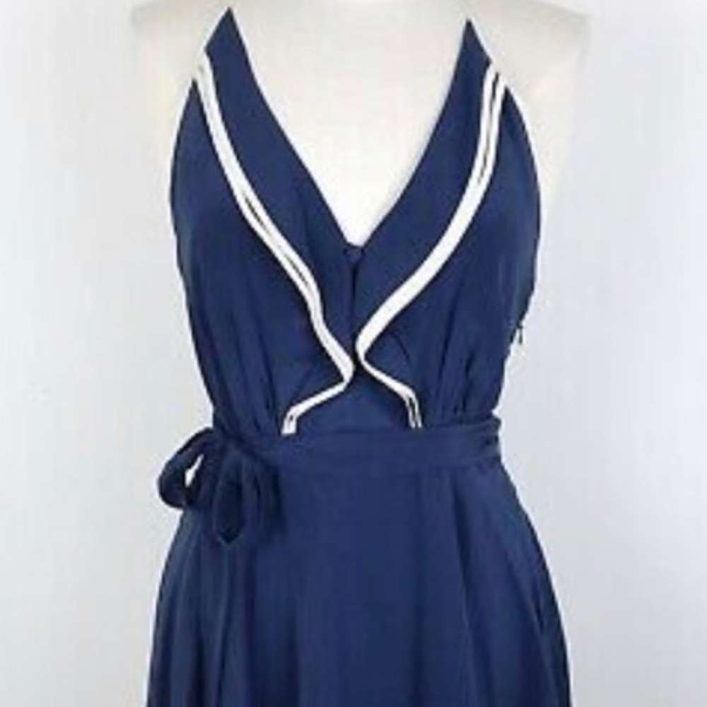 Anthro (Girls from Society) Navy Gull Wing Dress